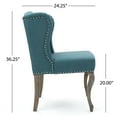thumbnail image 3 of Wingback chair with button tufting, nailhead detail, and cabriole legs in vibrant colors for a classic stylish accent, 3 of 13