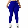 thumbnail image 2 of 2025 New Fleece Lined Leggings Women Plus Size High Waisted Thermal Winter Warm, Women's Royal Blue Tights L, 2 of 8