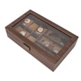 thumbnail image 2 of Caja de reloj de madera LHCER Caja de almacenamiento de reloj a prueba de polvo, 2 of 8