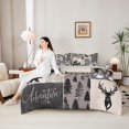 thumbnail image 4 of Feelyou Wildlife Twin Bedding Sets 7pcs, Happy Camping Bedding Comforter Set, 4 of 7