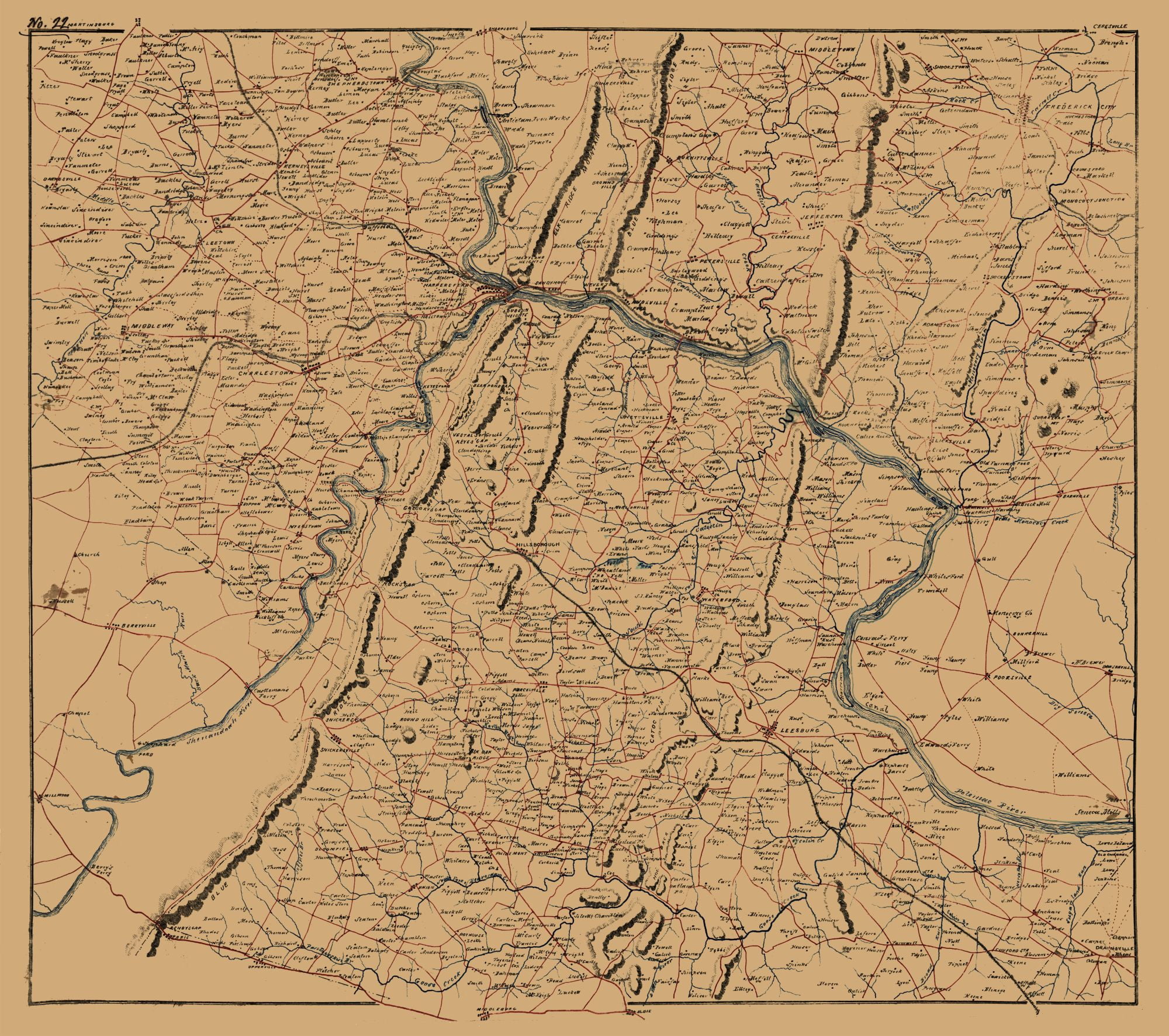 Clarke County Va Map Clarke County Virginia - 1864 - 25.95 X 23 - Walmart.com