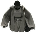 thumbnail image 2 of Womens 2 Piece Workout Sets Lounge Matching Sets Zip Up Hoodie and Skirt Gym Clothes Yoga Outfits Gray XL, 2 of 8