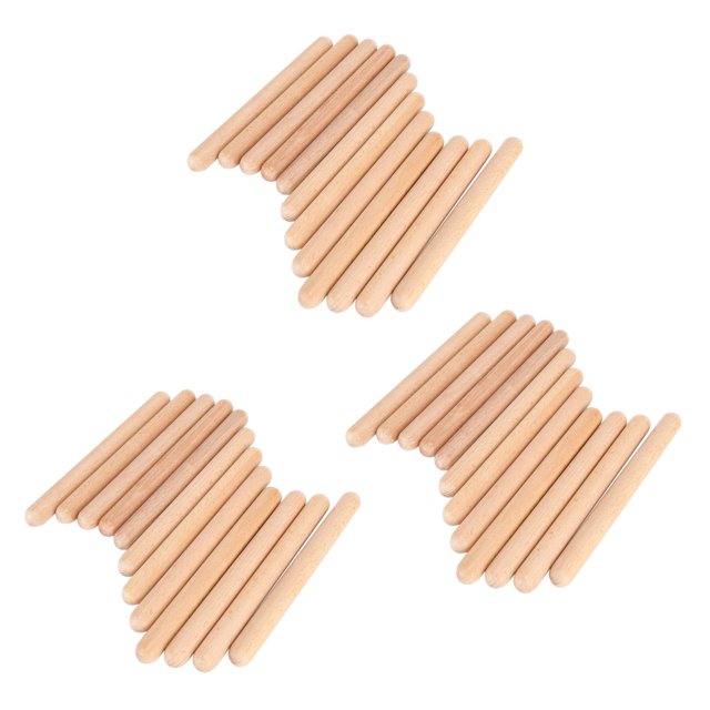18 Paires de Clavettes en Bois Instrument de Percussion Musical Bâtons de Rythme Jouet Musical pour Enfants