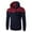 Navy, variant on MIASHUI Men's Fall Winter Color Block Hoodie Drawstring Hood Two-Tone Long Sleeve Athletic Casual Pullover Top Black,S