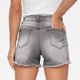 thumbnail image 4 of Pantalones cortos de mezclilla para mujer Dobladillo elástico Deshilachado Casual Bolsillos calientes Cintura media 1815-blue6, 4 of 5