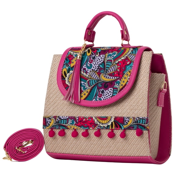 Bolso Yute De Mujer Fana Roma Color Buganvilia Fashions