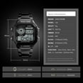 thumbnail image 6 of Wrist Watch for Men, Digital Sports Waterproof Watch with Dual Time Chronograph Countdown Alarm Backlight, 6 of 17