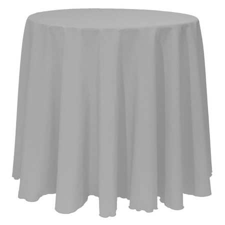 

Ultimate Textile (10 Pack) 102-Inch Round Polyester Linen Tablecloth - for Wedding Restaurant or Banquet use Silver