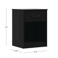 Mainstays Ardent Nightstand with 1 Drawer, Black