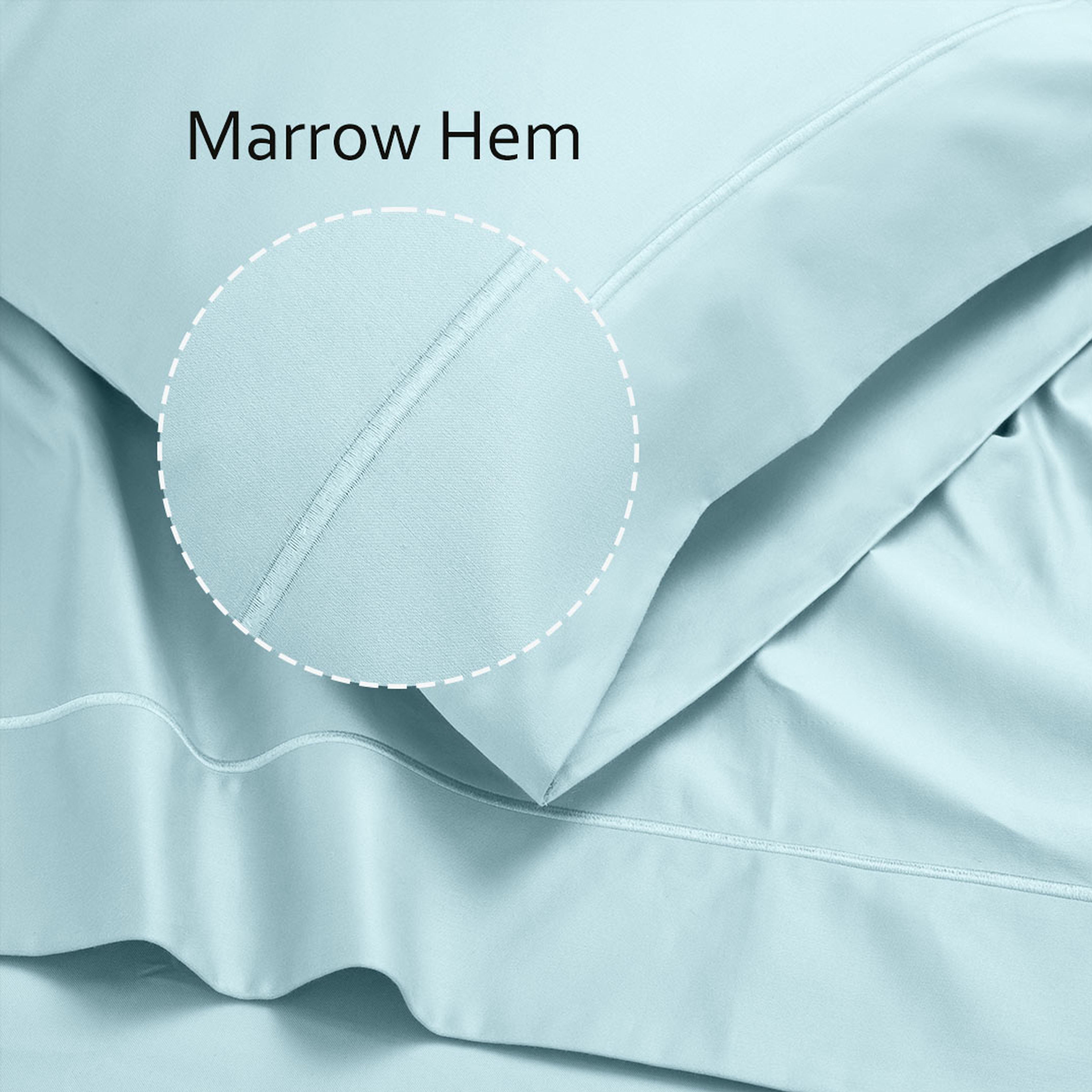 Superior Egyptian Cotton Embroidered 650 TC Deep Pocket Sheet Set, California King, Baby Blue