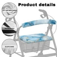 thumbnail image 5 of Jiueut Marble Print Medical Products Rollator Walker Seat & Back Cover for Seniors 2 Piece Outdoors Rollator Walker Seat Cushion Cover Assistive Vehicle Cover, 5 of 7