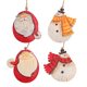 thumbnail image 1 of Juego de 4 adornos para árbol de Navidad, adornos navideños de hojalata de Papá Noel, muñeco de nieve, ángel, colgantes, decoración navideña, 1 of 5
