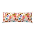 thumbnail image 2 of Easygdp Flowers And Birds Watercolor Long Body Pillowcase - Super Soft Microfiber Body Pillow Case - Envelope Closure, Cool, Anti-Fading- 20x54 in, 2 of 8