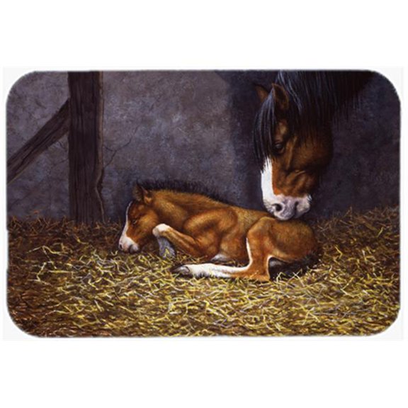 Horse & Her Foal Glass Large Cutting Board