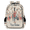 Black, variant on Christmas Multi-Functional Backpack, 16" Waterproof Travel Casual Daypack with Reflective Strip, Candy Cane Print Work Laptop Backpack for Men Women