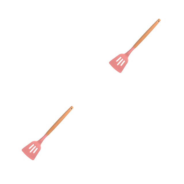 Bearachild Kitchen Turner Long Handle Handheld Spatula Mixing Kitchenware Stirring Food Tools Non-stick Household Restaurant Baking 2piezas
