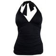 thumbnail image 3 of RALPH LAUREN Black Beach Club Slimming Halter Tankini Swim Top, US 12, NWOT, 3 of 4