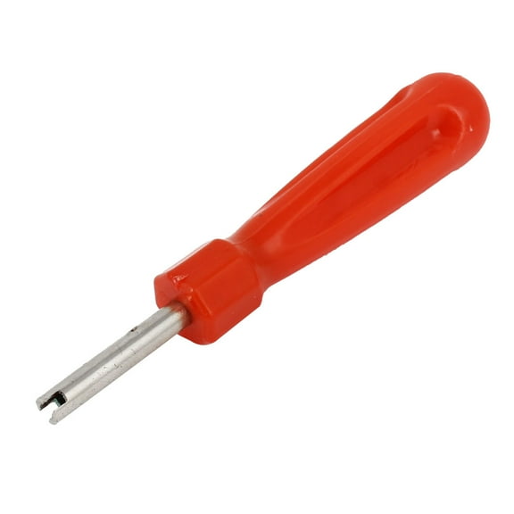Unique Bargains Red Plastic Grip Tire Valve Core Remover Wrench Installer Tool for Auto Vehicle