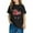 Black, variant on Boys & Girls Printed Short Sleeve Tee, Fashion Casual Cotton Top, Fun Graphic Play Shirt for Kids 4-5 Years