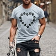 thumbnail image 2 of FAIWAD Men Summer Tops Short Sleeve Round Neck Printed T-Shirts Slim Stretch Workout Tops, 2 of 5