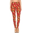 thumbnail image 1 of Women's 3X 5X Christmas Socks Holiday Gift Pattern Print Leggings, 1 of 3