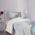 thumbnail image 3 of Ambesonne Rustic Quilted Bedspread Set 2 Pcs, Rural Winter Forest Art, Twin Size, Multicolor, 3 of 5