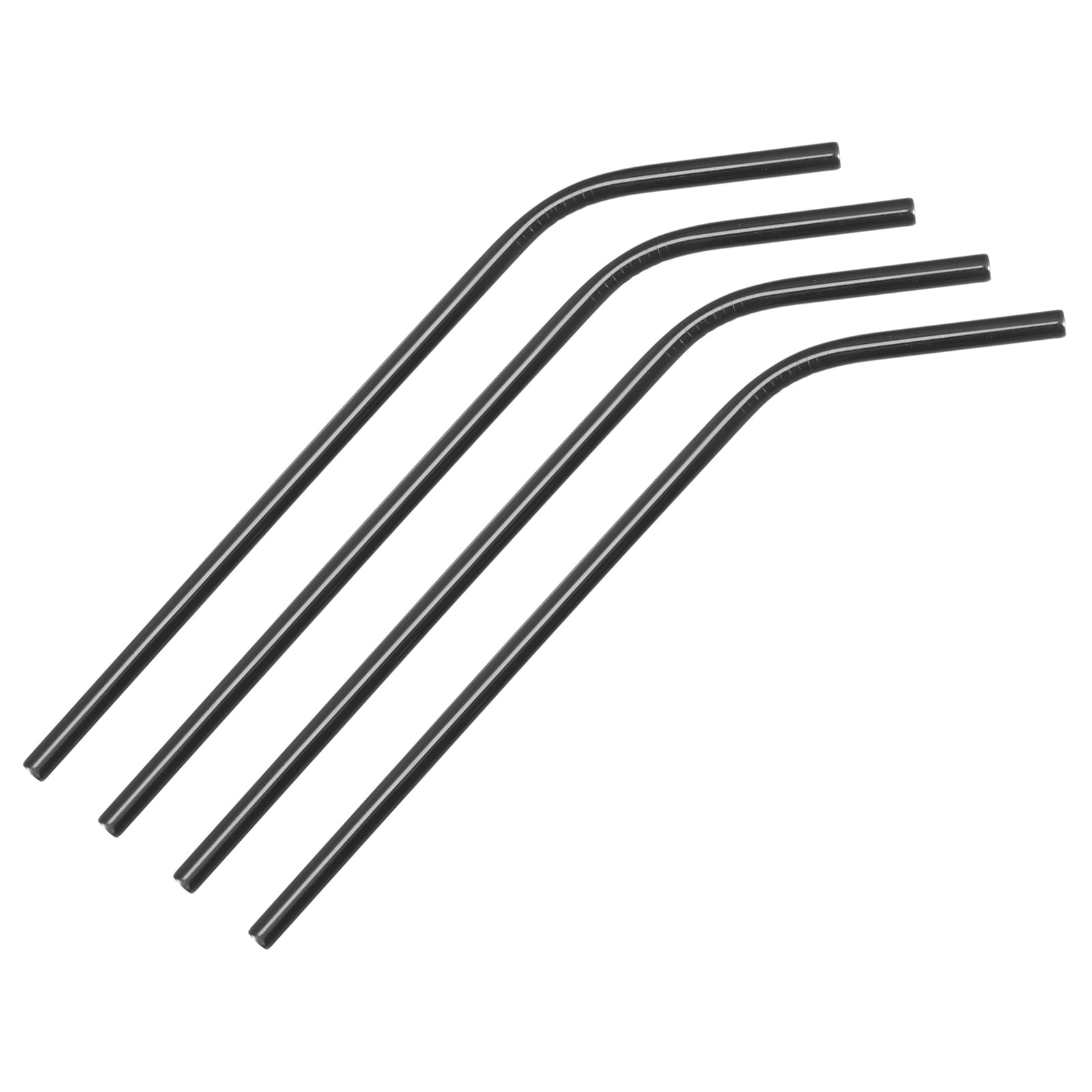 Reusable Metal Straws 4Pcs, Stainless Steel Bent Drinking Straw 10.5" Long for Milk Shake