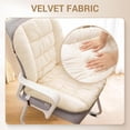 thumbnail image 4 of Cojín para silla de escritorio de 35 x 18, cojín de asiento suave con funda extraíble, cojín para silla de oficina con lazos, cojín de asiento de felpa con soporte para la espalda, cojín para mecedora, 4 of 7