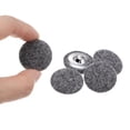 thumbnail image 4 of Uxcell 20pcs 40L Fabric Cloth Covered Button 25mm Round Holes Metal Shank Sewing Buttons for Dress Blouses Grey, 4 of 5