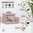thumbnail image 5 of Ample Decor 100% Cotton Hand Towel for Bathroom Set of 8 - Highly Absorbent, Popcorn Textured - Soft Pink - 18 X 28 Inch, 5 of 6