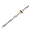 thumbnail image 1 of Uxcell 0.2'’ x0.08''x0.47'' Varilla de tornillo con tuerca de cobre para impresora 3D tono plateado de acero inoxidable 1 pieza 7.87" x 0.08" x 0.08" 1, 1 of 3