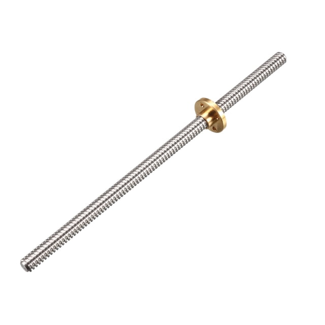 Uxcell 0.2'’ x0.08''x0.47'' Varilla de tornillo con tuerca de cobre para impresora 3D tono plateado de acero inoxidable 1 pieza 7.87" x 0.08" x 0.08" 1