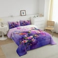 thumbnail image 3 of Erosebridal Animal Hummingbird Comforter Sets,Colorful Floral Comforters & Duvets,Bird Bedroom Decor,Breathable,Reversible,2pcs, 3 of 7