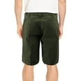 thumbnail image 2 of Men's Classic Cotton Regular Fit Embroidered Casual Fashion Chino Shorts (Dark Olive, 30), 2 of 3