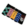 thumbnail image 2 of 5 Pack Demon Slayer Show Socks Middle Tube Soft and Breathable Socks, 2 of 4