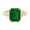 14K Yellow Gold, variant on 1-6 Carat LAB GROWN Emerald and LAB GROWN Diamond Engagement Ring (AAAA Heirloom Quality) 14K Yellow Gold 4 Carat Size-4.0