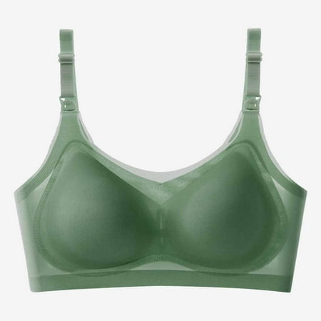 GENGING Bras for WomenPregnant Women s Rollback Clothes Ultra-thin Lace Bra Without Steel Ring Elegant Breast Upward Front Opening Feeding Bra Underwear Nursing Bras