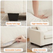Yeshouse Oversized 83 Loveseat Sofa, Modern Deep Seat Couch with Removable Cover, Wide Arms, Cloud Plush Comfort