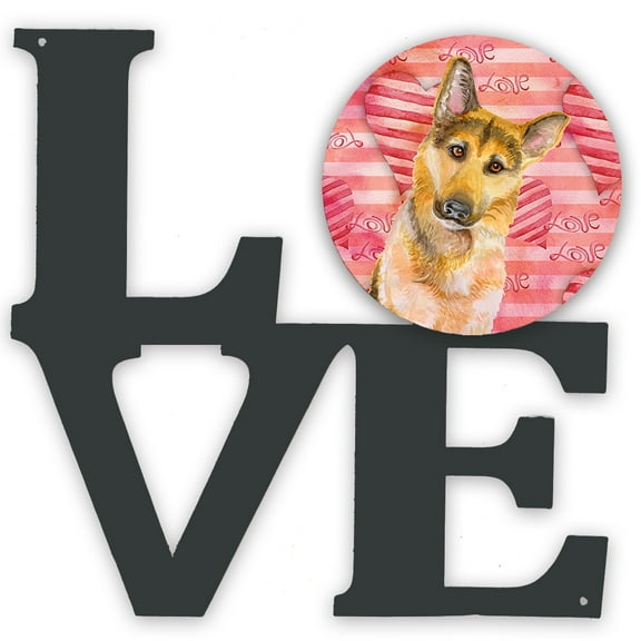 German Shepherd #2 Love Metal Wall Artwork LOVE