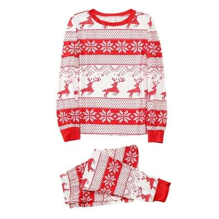 

Christmas Pajamas for Family Parent-Child Outfit Winter Fall Warm Printed Home Wear Two-piece Pajama Sets