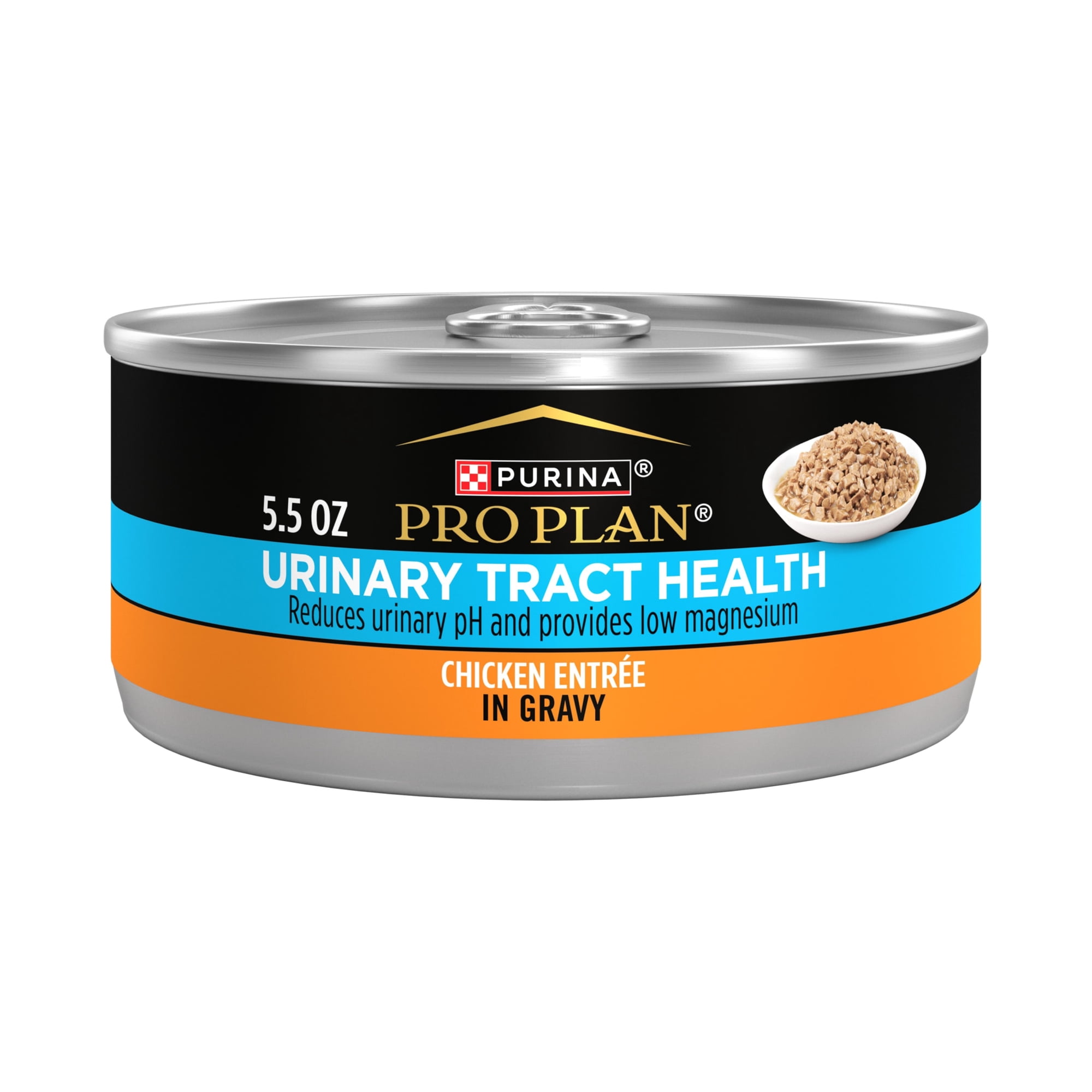 Purina Pro Plan Urinary Tract Health, Chicken Entree in Gravy, Wet Cat Food, 5.5 oz Can, 24 Pack