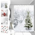 thumbnail image 1 of Sentmoon Rideaux de Douche Salle de Bain Rideau de Douche Rideau de Douche de Noël Rideau de Douche Rideau de Douche Anti-Preuve Salle de Bain Séparation du Sec et du Mouillé Occultant Rideau de Douche Chaud, 1 of 9