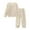 Beige, variant on Gaexia Soft Girls Long Sleeve Pajama Set Cozy Sleepwear And Loungewear Outfit For Toddler Children Comfortable Homewear,Beige,5-6 Years