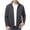 Dark Gray, variant on Maoxin Mens Jacket Fashionable Men's Solid Warm Long Sleeve Hoodless Casual Outwear Jackets Black XL