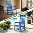 thumbnail image 3 of Set of 2 Oversized HDPE Outdoor Rocking Chairs, All-Weather Porch Rockers, Navy, 3 of 7