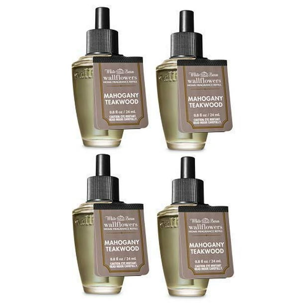 Bath and Body Works 4 Pack Mahogany Teakwood Wallflowers Fragrance