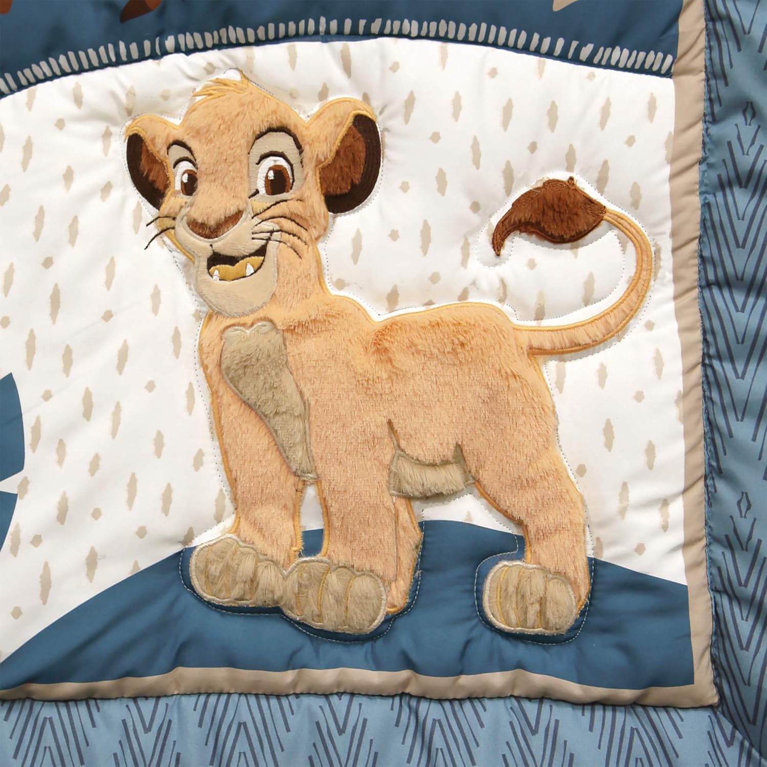 Lion King Adventure 3Piece Baby Crib Bedding Set, Blue