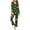 Green, variant on XWSHYW Plus Size Womens Pajamas 2 PCS Solid Color Long Sleeve Pajama Set Plus Size Crew Neck Loose Fit Sleepwear with Pants Gift for Women