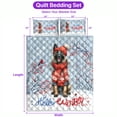 thumbnail image 5 of Hello Winter Belgian Malinois Smiling in Red Scarf Hat Welcome Christmas Quilt Bedding Set Sheepdog Dog Lover Gifts 1 Blanket Bed Cover 2 Pillowcases - 00017, 5 of 5