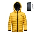thumbnail image 2 of Lovskoo Includes Power Bank Usb Intelligent Constant Temperature Heated Windproof Plus Size Coat for Children Winter 3 Heated Jacket Coat Yellow, 2 of 9